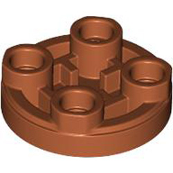 Tile 2x2 Inverted Round Dark Orange