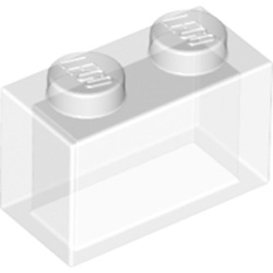 Brick 1x2 without Pin Transparent