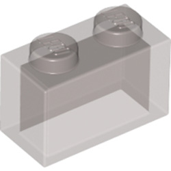 Brick 1x2 without Pin Transparent Brown