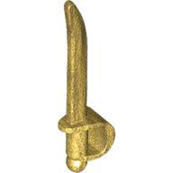 Sword with Large Hilt and Oval Guard Warm Gold