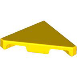 Tile 2x2 with 45 Degree Cut Bright Yellow