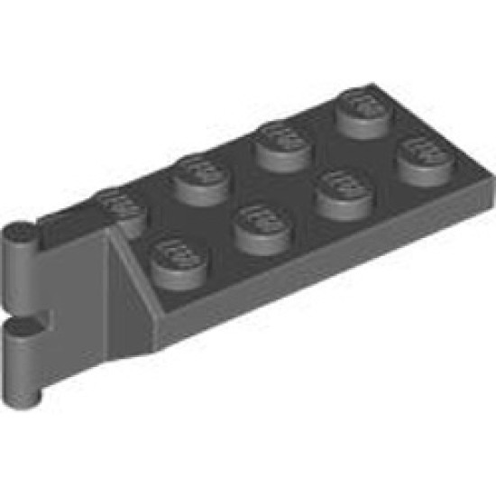 Plate 2x4 Cross Coupling Dark Stone Grey