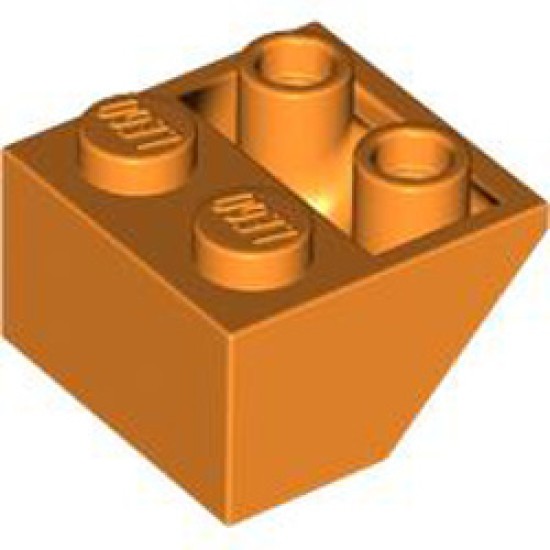 Roof Tile 2x2 / 45 Degree Inverted Bright Orange