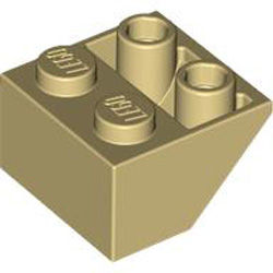 Roof Tile 2x2 / 45 Degree Inverted Brick Yellow