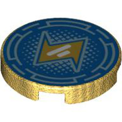 Flat Tile 2x2 Round Number 1091 Warm Gold