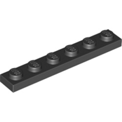 Plate 1x6 Black