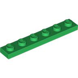 Plate 1x6 Dark Green
