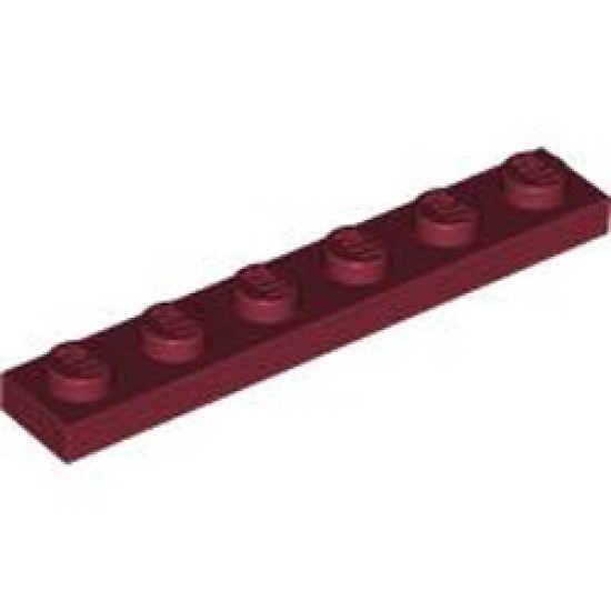 Plate 1x6 Dark Red