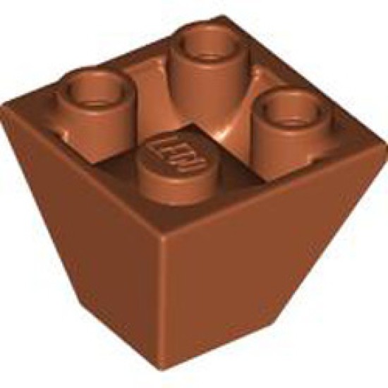 Roof Tile Corner Invert 2x2/45 Degree Dark Orange