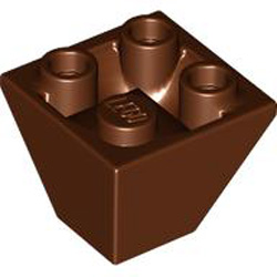 Roof Tile Corner Invert 2x2/45 Degree Redish Brown