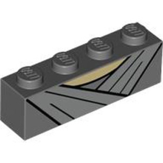 Brick 1x4 Number 30 Dark Stone Grey