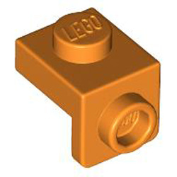 Plate 1x1 with 1.5 Plate 1x1 Downwards Bright Orange
