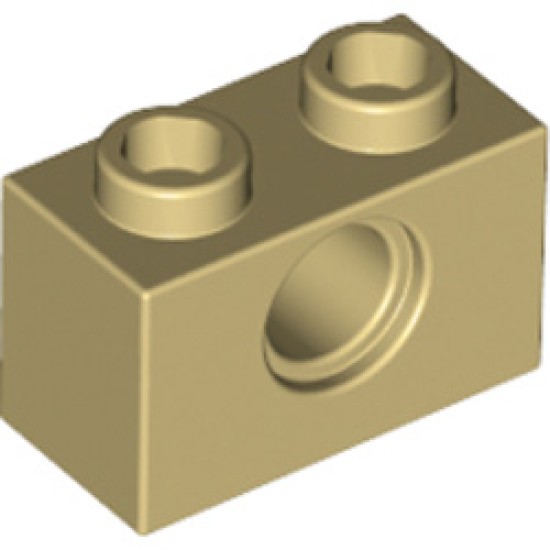 Technic Brick 1x2 Diameter 4.9 Brick Yellow