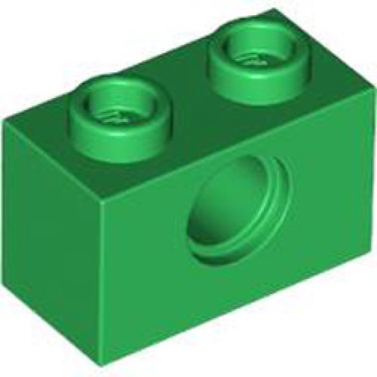 Technic Brick 1x2 Diameter 4.9 Dark Green