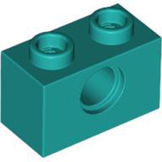 Technic Brick 1x2 Diameter 4.9 Bright Bluish Green