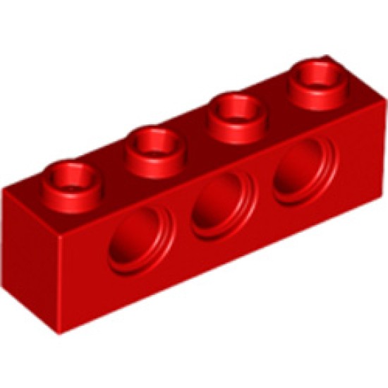 Technic Brick 1x4 Diameter 4.9 Bright Red