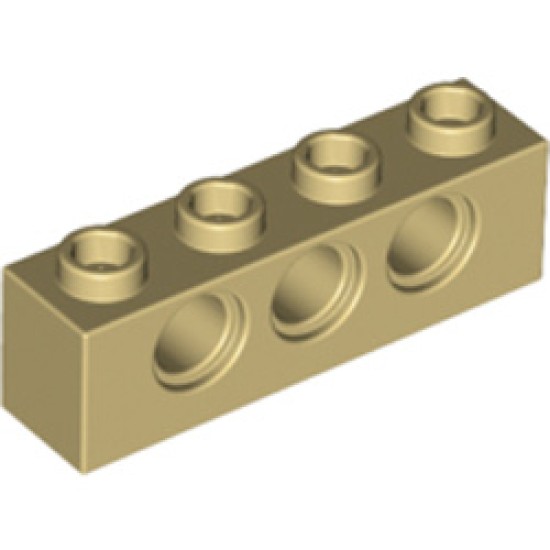 Technic Brick 1x4 Diameter 4.9 Brick Yellow