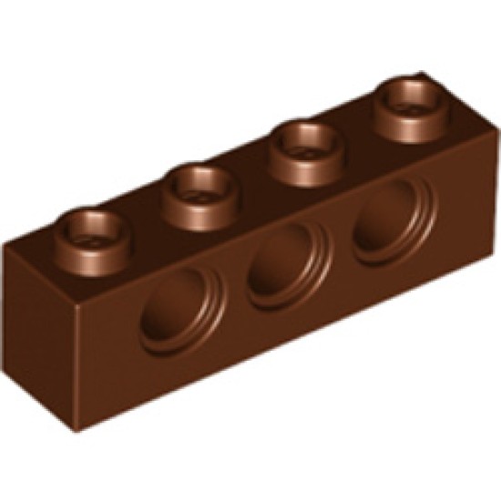 Technic Brick 1x4 Diameter 4.9 Reddish Brown