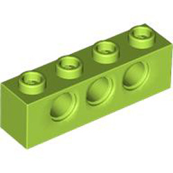 Technic Brick 1x4 Diameter 4.9 Bright Yellowish Green
