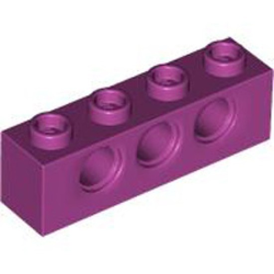 Technic Brick 1x4 Diameter 4.9 Bright Reddish Violet