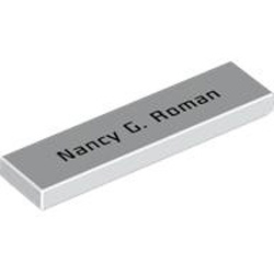 Flat Tile 1x4 Number 114 White
