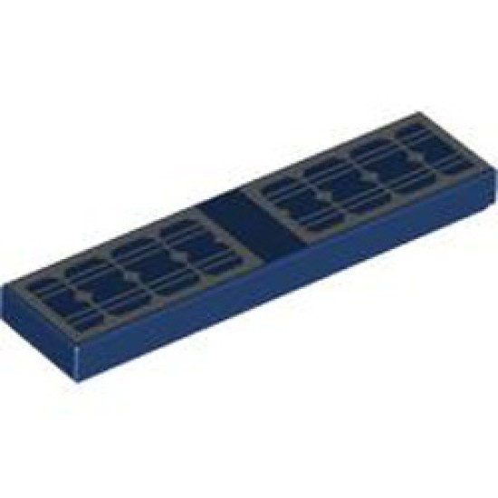 Flat Tile 1x4 Number 115 Earth Blue