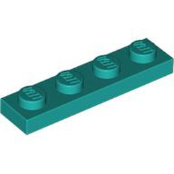 Plate 1x4 Bright Bluish Green