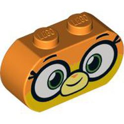 Design Brick 1x3x1 1/3 Number 1 Bright Orange