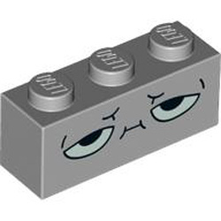 Brick 1x3 Number 20 Medium Stone Grey