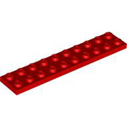 Plate 2x10 Bright Red