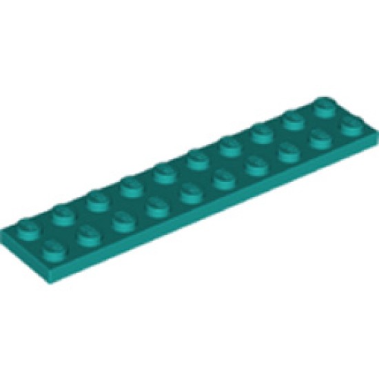 Plate 2x10 Bright Bluish Green