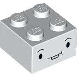 Brick 2x2 Number 115 White