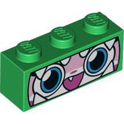 Brick 1x3 Number 30 Dark Green