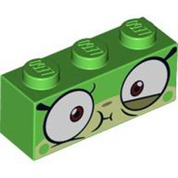 Brick 1x3 Number 31 Bright Green