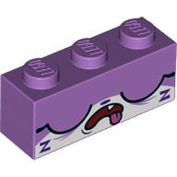 Brick 1x3 Number 33 Medium Lavender