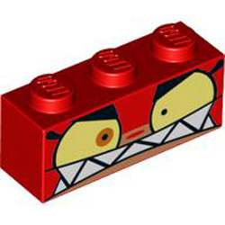 Brick 1x3 Number 29 Bright Red