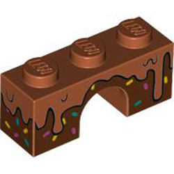 Brick 1x3 with Bow Number 8 Dark Orange
