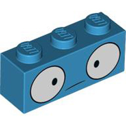 Brick 1x3 Number 36 Dark Azur