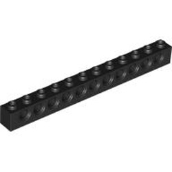Brick 1x12 Diameter 4.9 Black