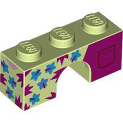 Brick 1x3 with Bow Number 9 Spring Yellowish Green