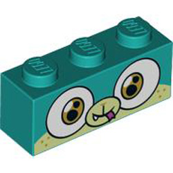 Brick 1x3 Number 39 Bright Bluish Green