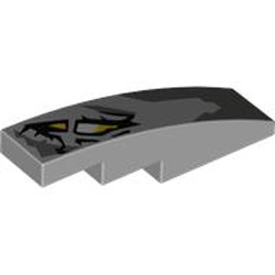 Brick with Bow 1x4 Number 1 Medium Stone Grey