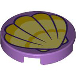 Flat Tile 2x2 Round Number 1111 Medium Lavender