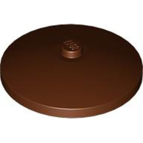 Round Plate Diameter 32x6.4 Reddish Brown