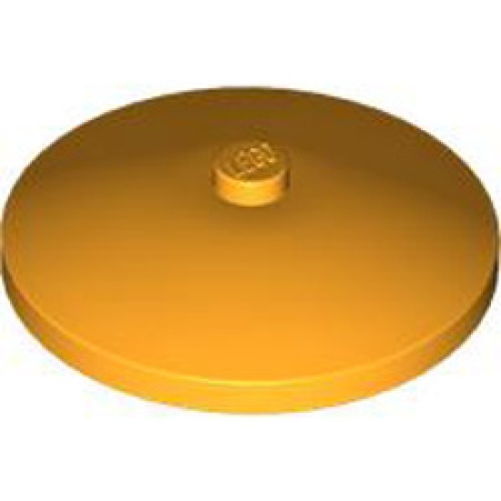 Round Plate Diameter 32x6.4 Flame Yellowish Orange