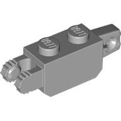 Brick 1x2 Friction / Stub / Fork Vertical Medium Stone Grey