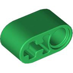 Beam 1x2 with Cross and Hole Dark Green