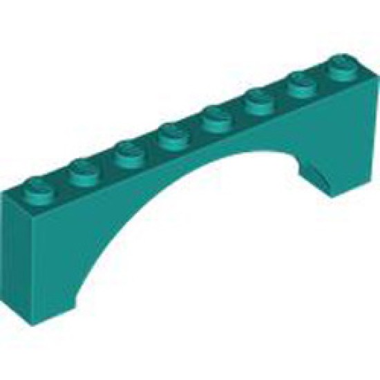 Brick with Bow 1x8x2 Bright Bluish Green