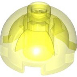 Final Brick 2x2 Transparent Fluorescent Green