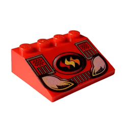 Roof Tile 3x4 25G Flame Bright Red